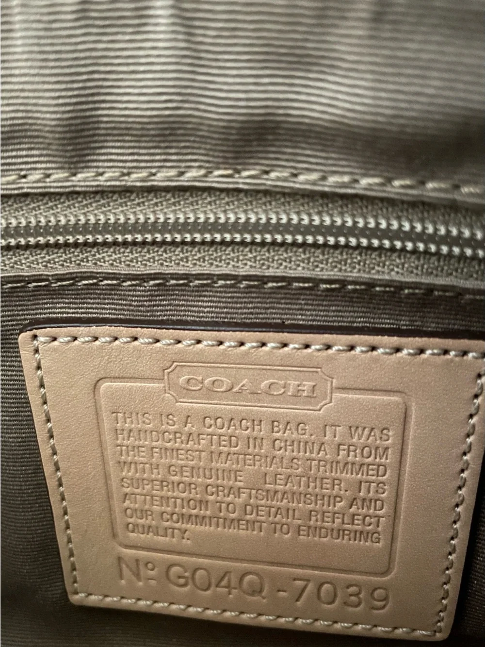 Vintage Coach 7039 Signature Stripe Suede Demi Baguette Shoulder Bag